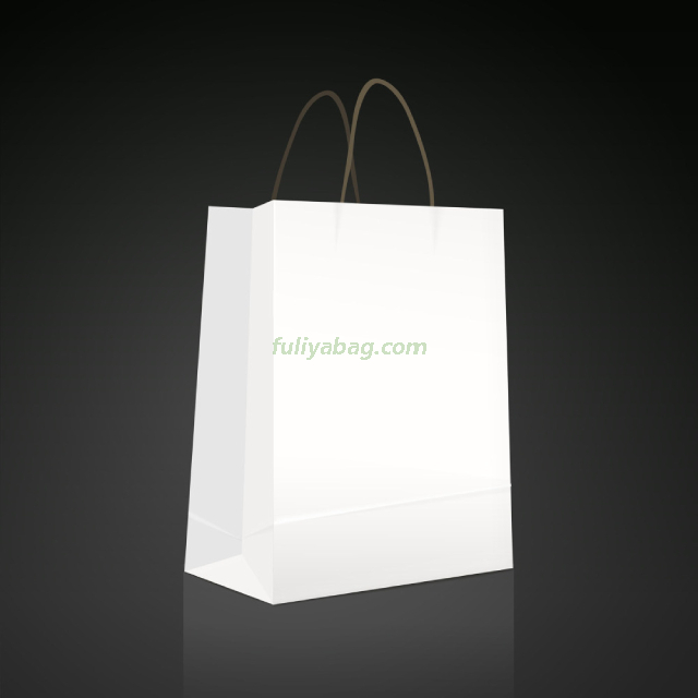 White Craft Paper Bag, Packaging Bag for Clothes And Goods